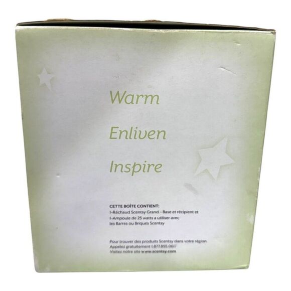 Scentsy Fossil Fern Forest Woodland Cabin Decor Full-Size Warmer NEW In Box - Picture 8 of 8
